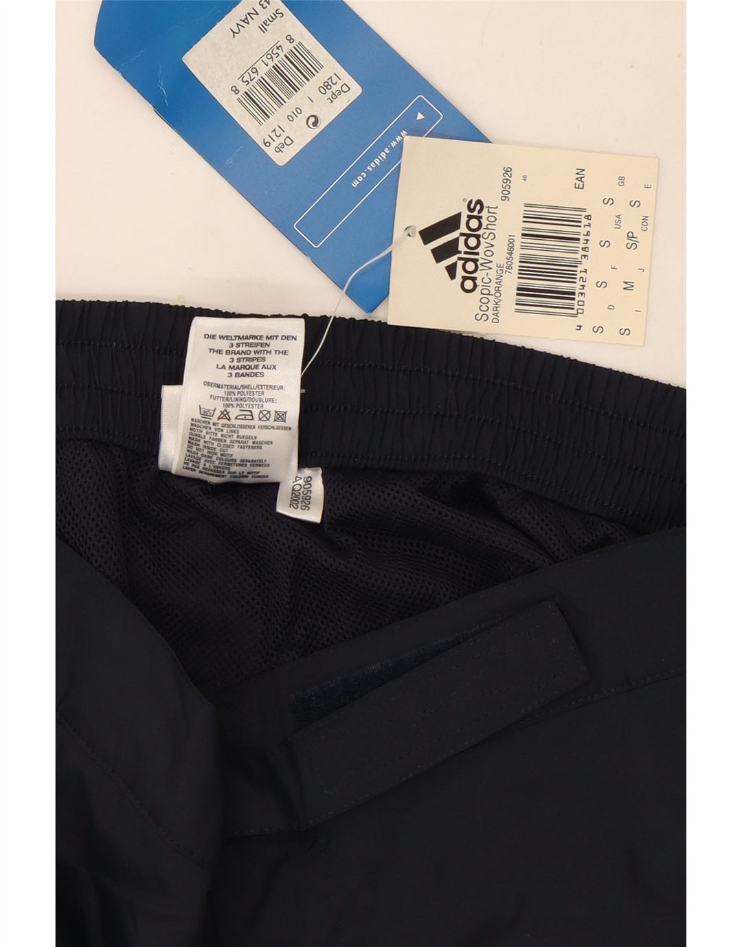 Adidas Pantalones cortos deportivos para hombre Small Azul marino Poliéster