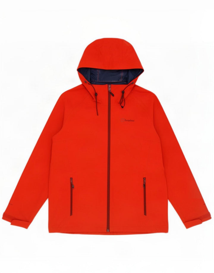 Berghaus Chaqueta impermeable con capucha para mujer, talla 40, talla M, poliamida roja