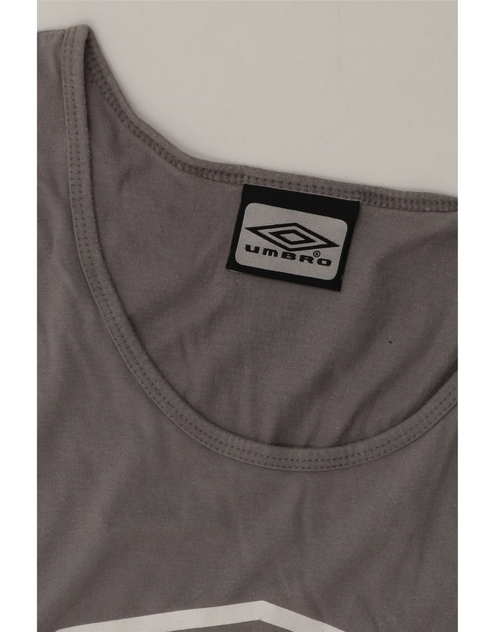 UMBRO Hombre Gráfico Chaleco Top XL Algodón Gris