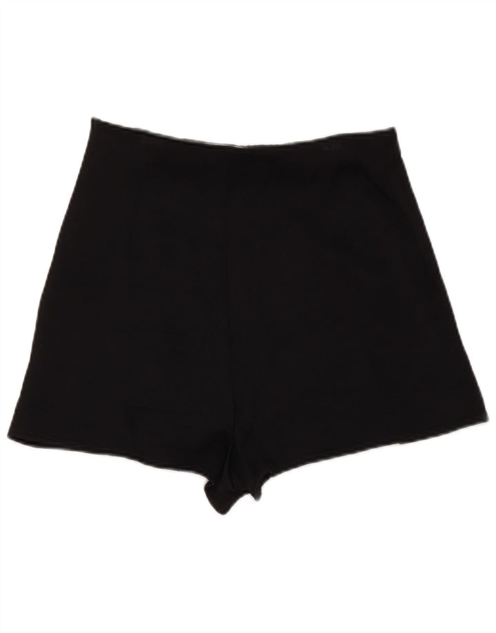 Zara Mujer Falda Pantalón UK 10 Small Viscosa Negra