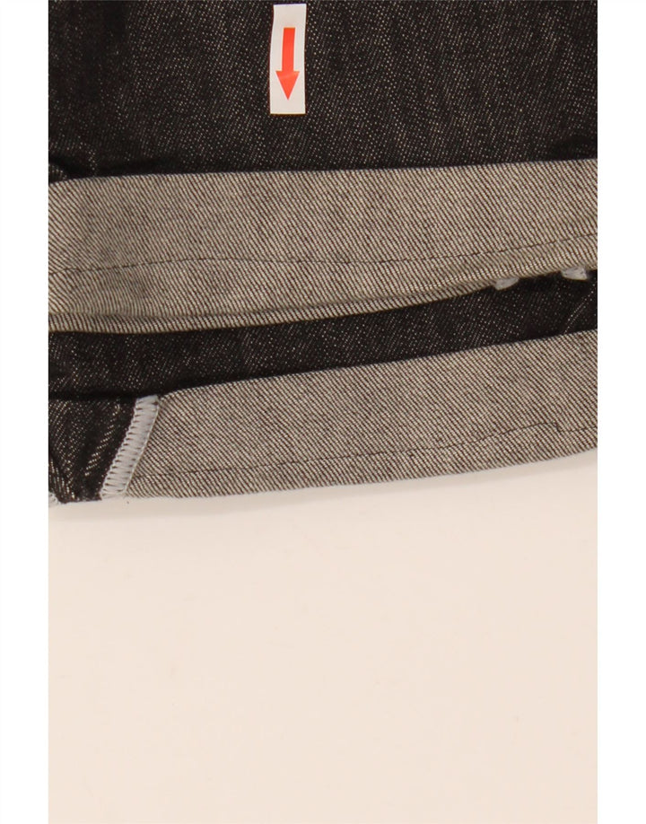 Vaqueros Rectos Mujer Gas W31 L26 Algodón Negro