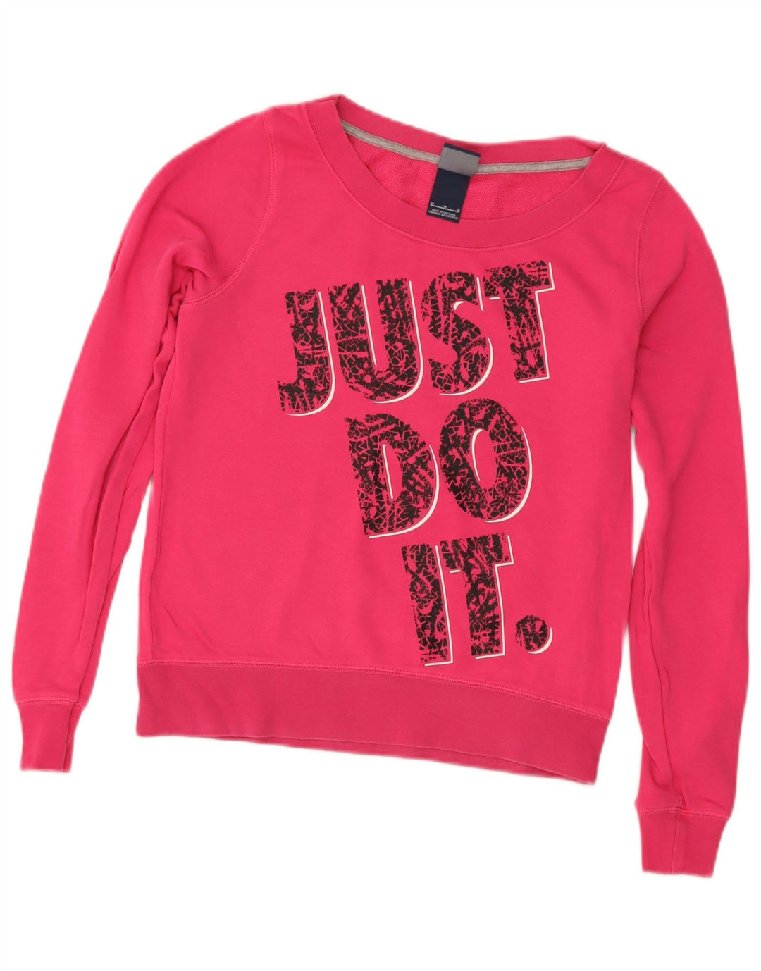 Nike - Sudadera gráfica para mujer, talla 12, algodón rosa mediano
