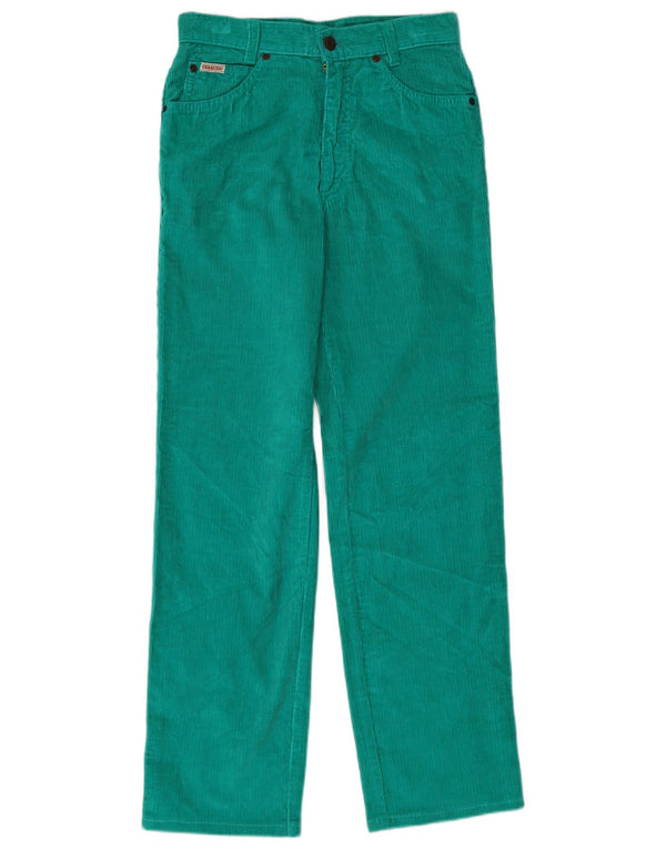 Pantalones Carrera Rectos de Pana para Niñas 13-14 Años W24 L27 Algodón Verde