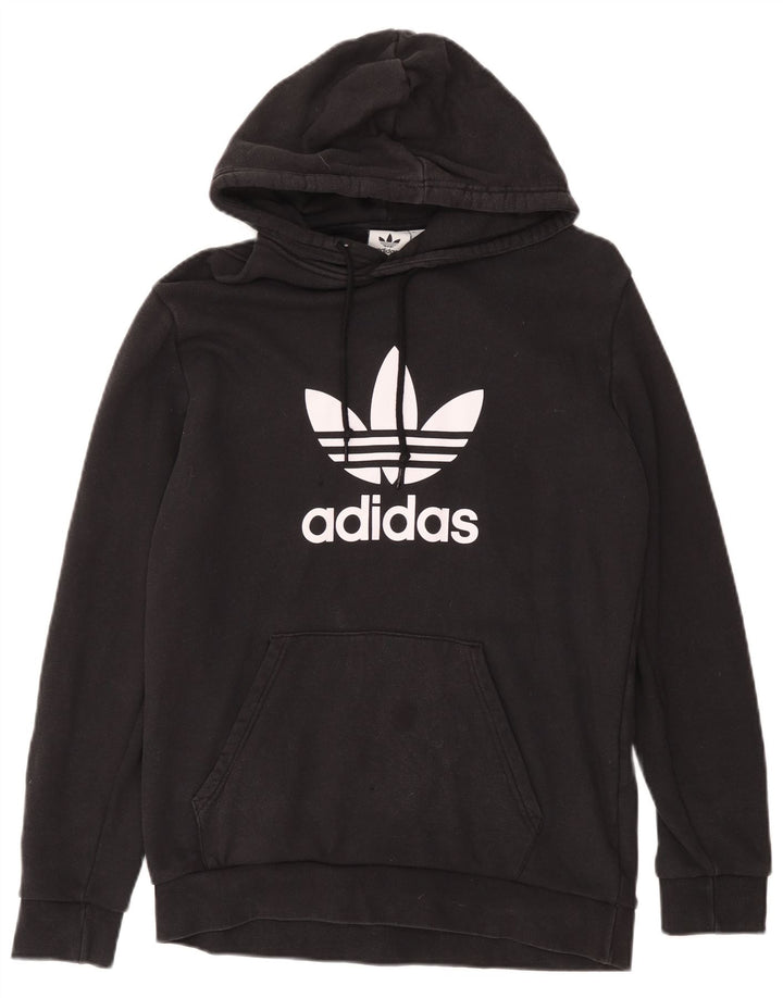 Adidas Hombre Sudadera Con Capucha Gráfica Jersey De Algodón Negro Mediano