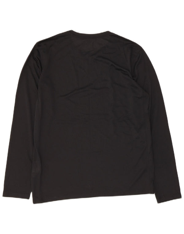 Nike Dri Fit Top manga larga poliéster negro mediano para hombre