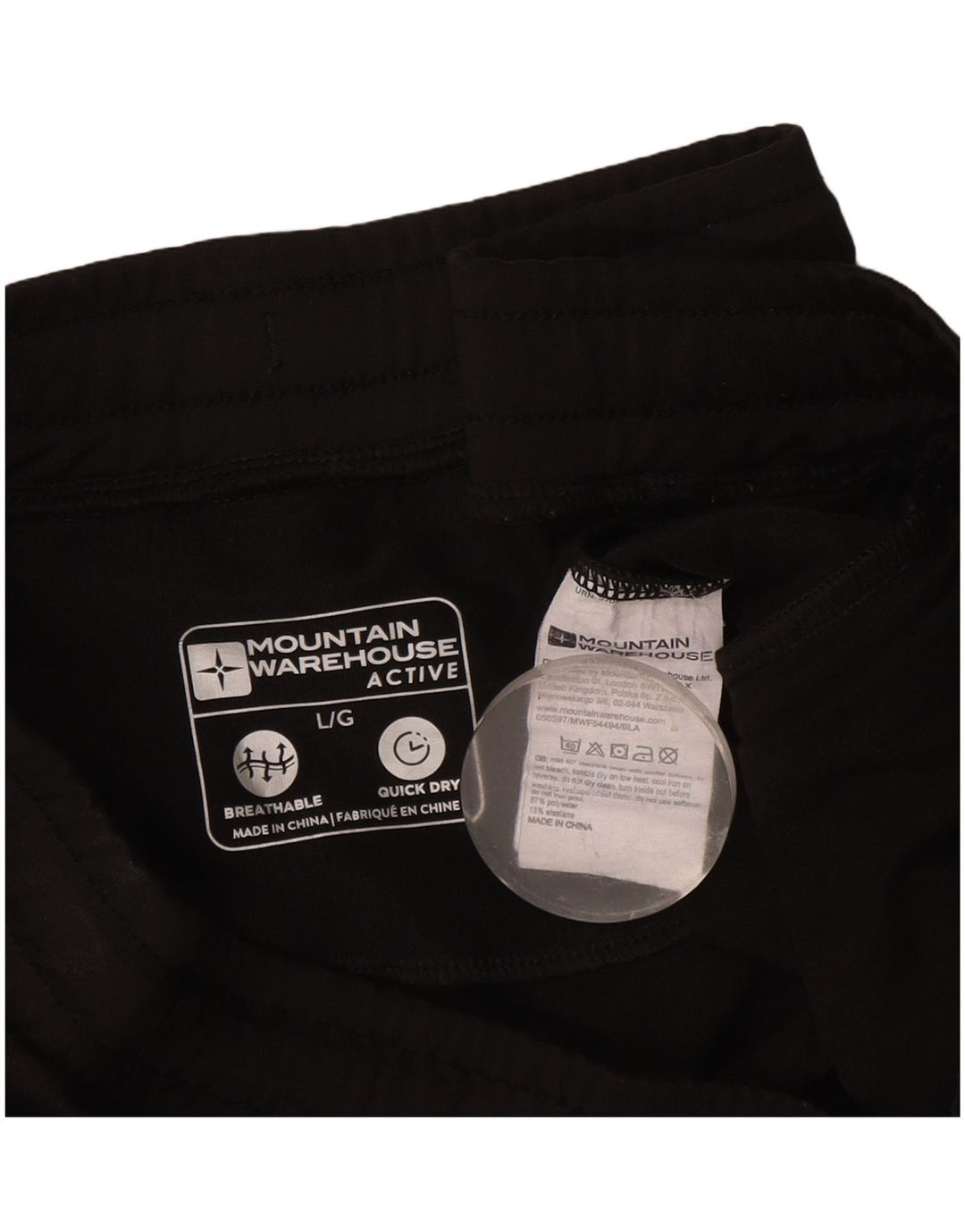Pantalón de chándal para hombre Mountain Warehouse Large Poliéster negro