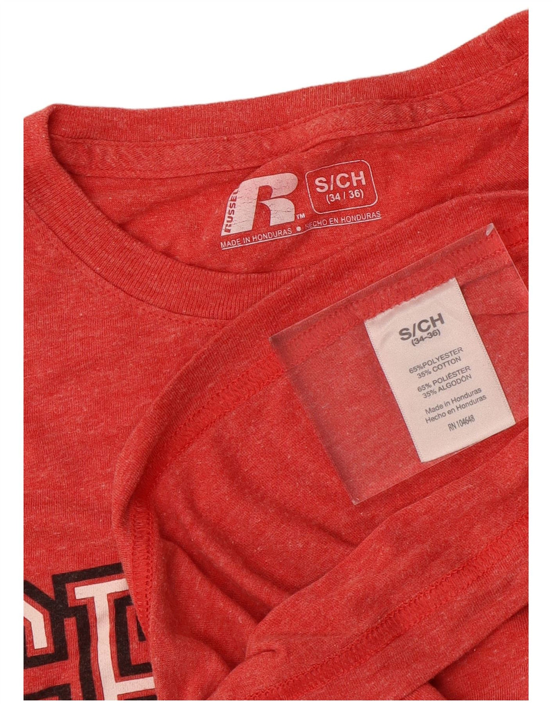 Russell Athletic - Camiseta gráfica para hombre, talla pequeña, poliéster rojo