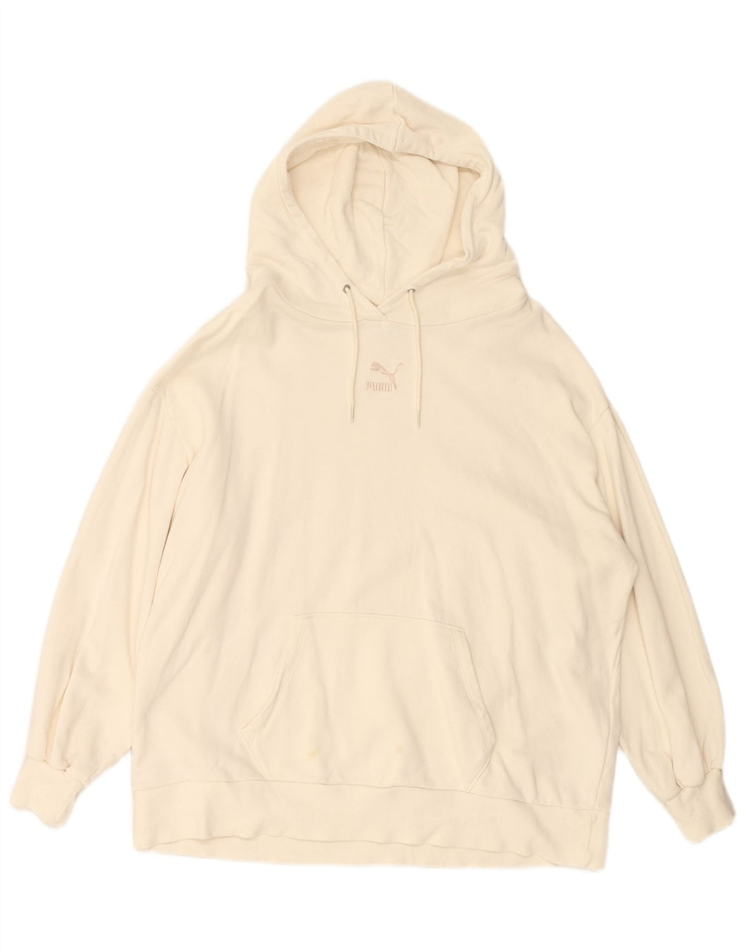 PUMA Jersey con capucha extragrande para mujer Reino Unido 14 Algodón blanco mediano