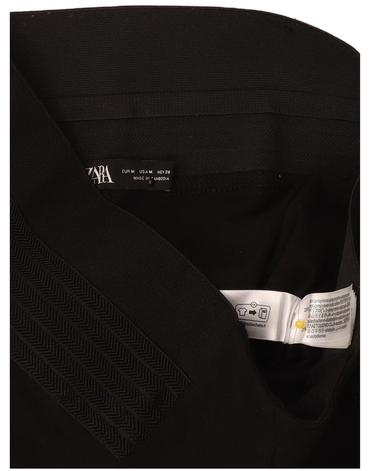 Zara Leggings Mujer UK 40 Mediano Poliéster Negro