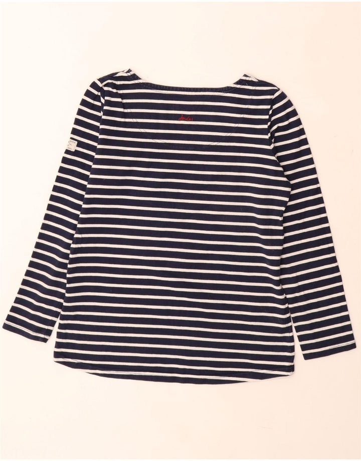 JOULES Top de mujer de manga larga UK 42 Algodón a rayas azul marino mediano