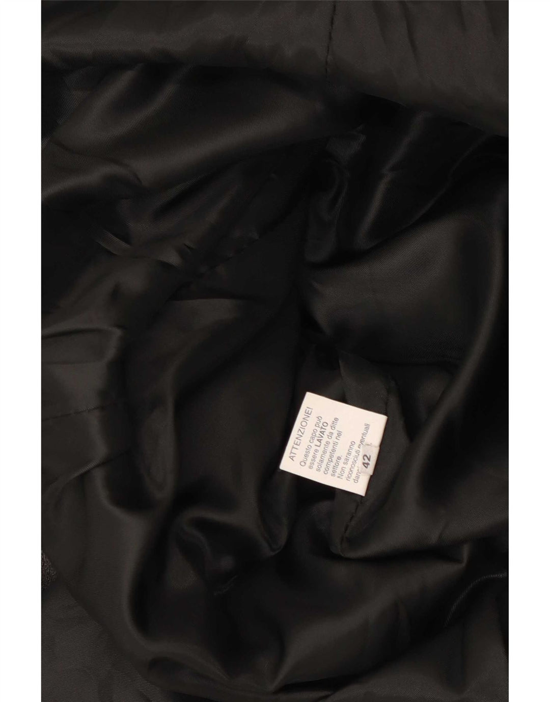 Abrigo de cuero vintage para mujer IT 42 Medio Negro