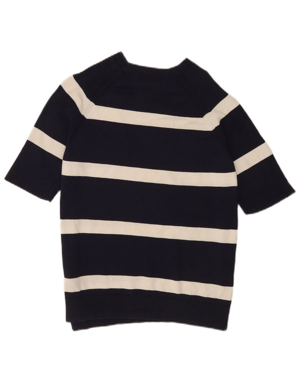 Marks & Spencer Suéter tipo jersey con cuello barco para mujer UK 40 Mediano Rayas negras