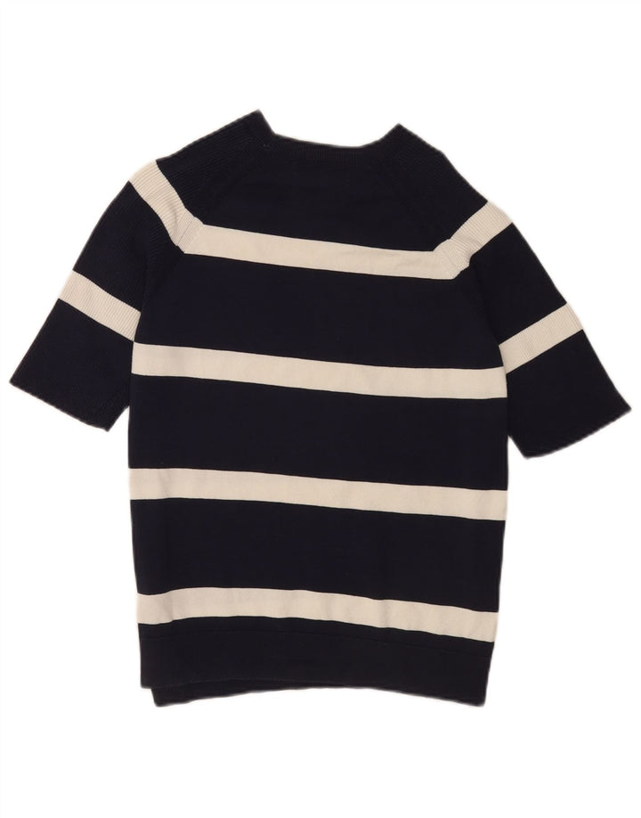 Marks & Spencer Suéter tipo jersey con cuello barco para mujer UK 40 Mediano Rayas negras