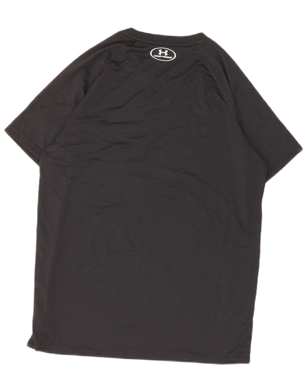 Under Armour Mens Heat Gear T-Shirt Top Small Black Polyester