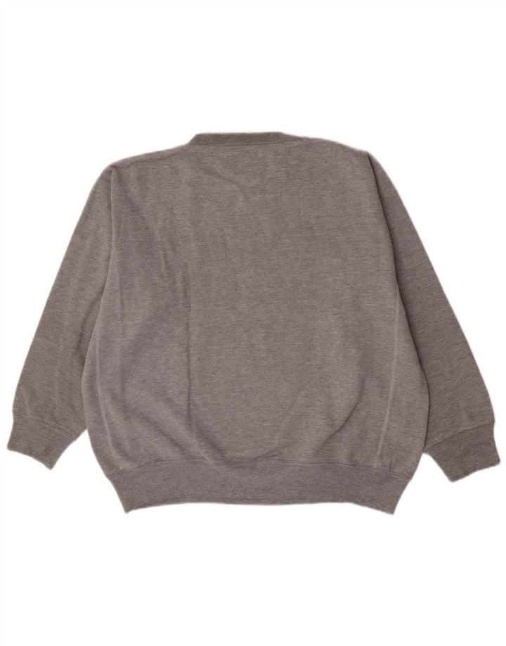 CAT - Sudadera holgada con gráfico para hombre, jersey de algodón gris medio