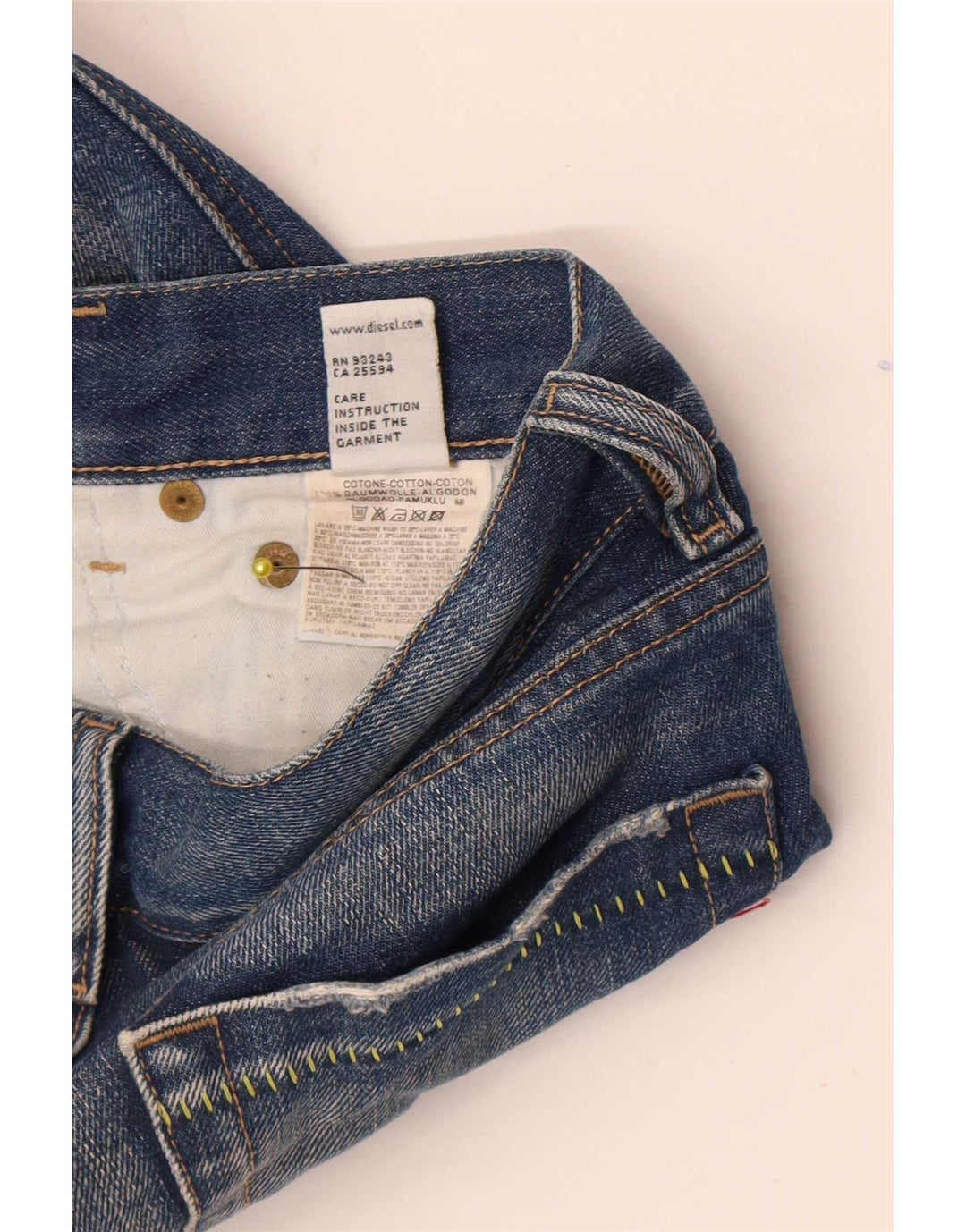Vaqueros Acampanados Diesel Mujer W26 L32 Algodón Azul