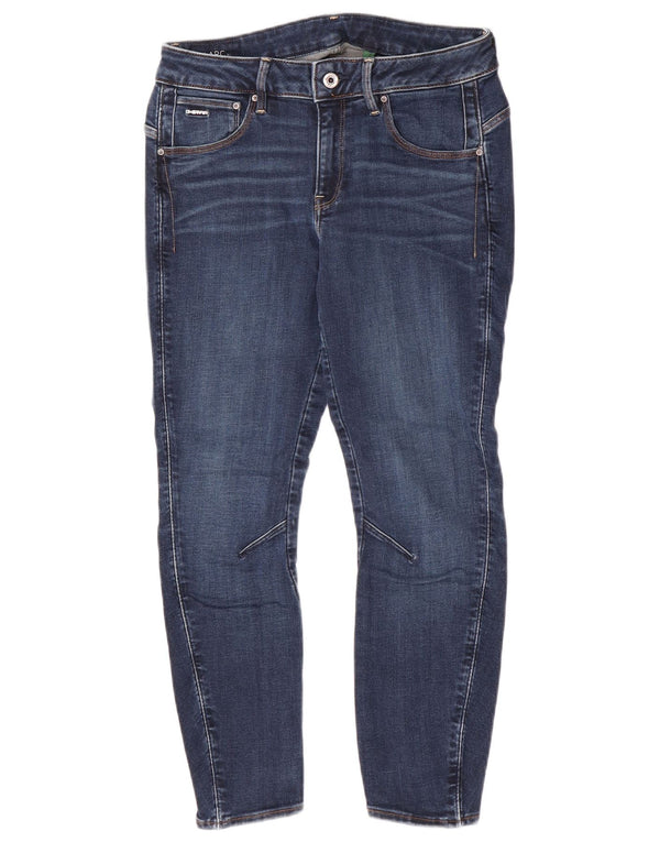 Jeans Ajustados Cortos Con Arco 3D Para Mujer G Star W30 L26 Algodón Azul