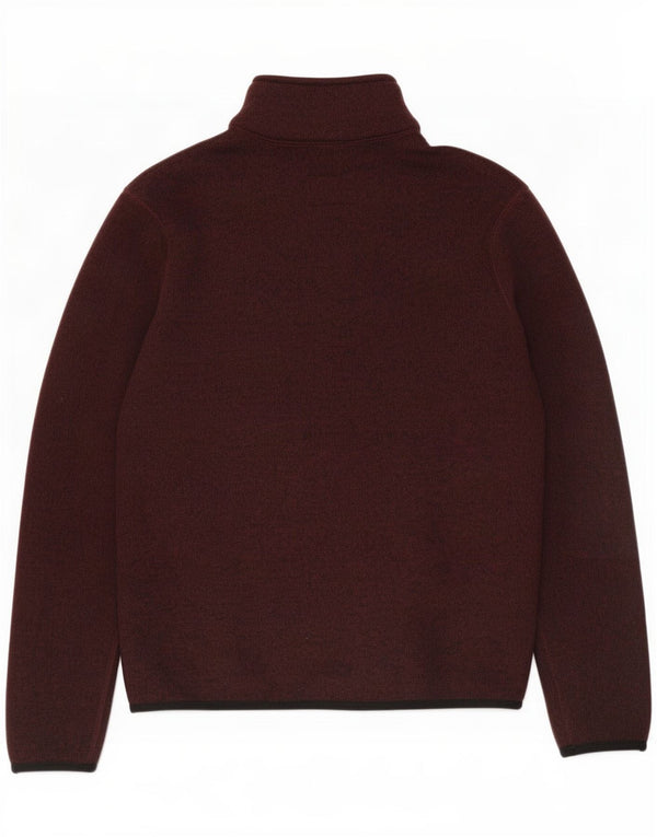 Marks & Spencer Mens Tracksuit Top Jacket Small Burgundy Flecked Polyester