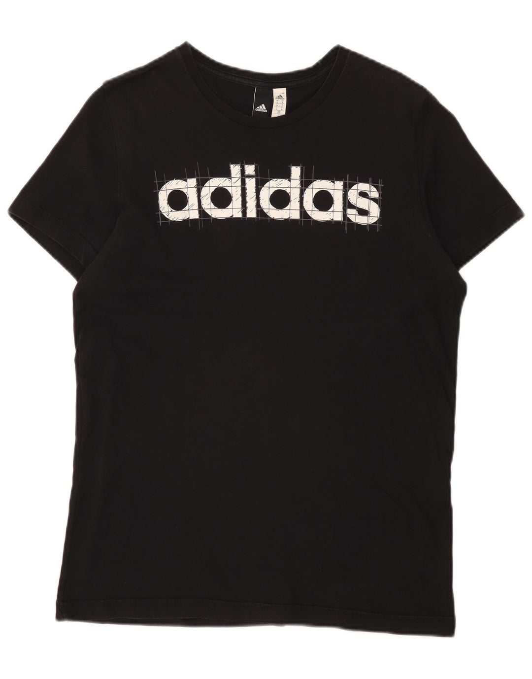 Adidas - Camiseta gráfica para hombre, talla mediana, algodón negro