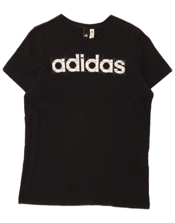 Adidas - Camiseta gráfica para hombre, talla mediana, algodón negro