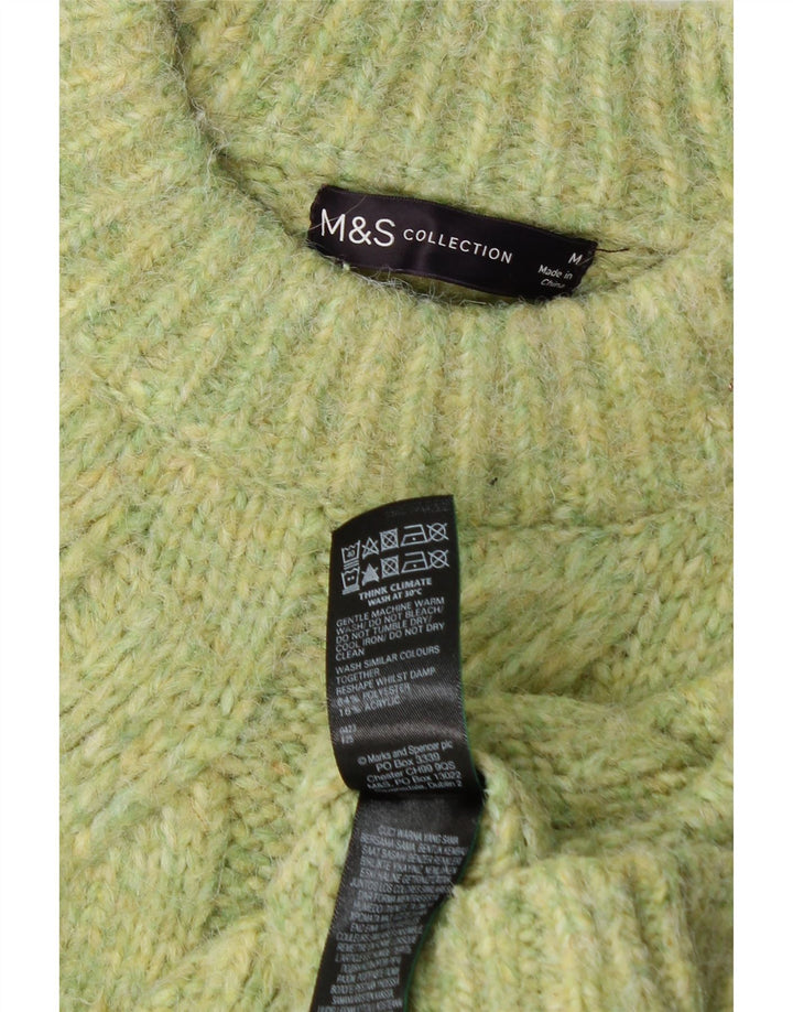 Marks & Spencer - Jersey de cuello redondo para mujer, talla 40, color verde medio