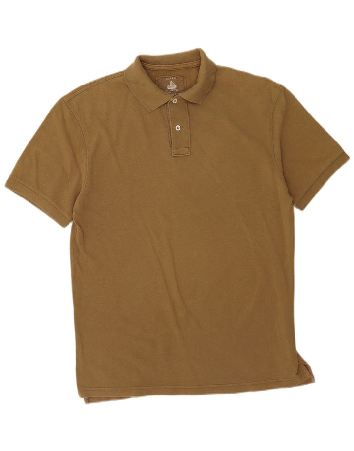 J. Crew Polo para hombre de algodón caqui medio
