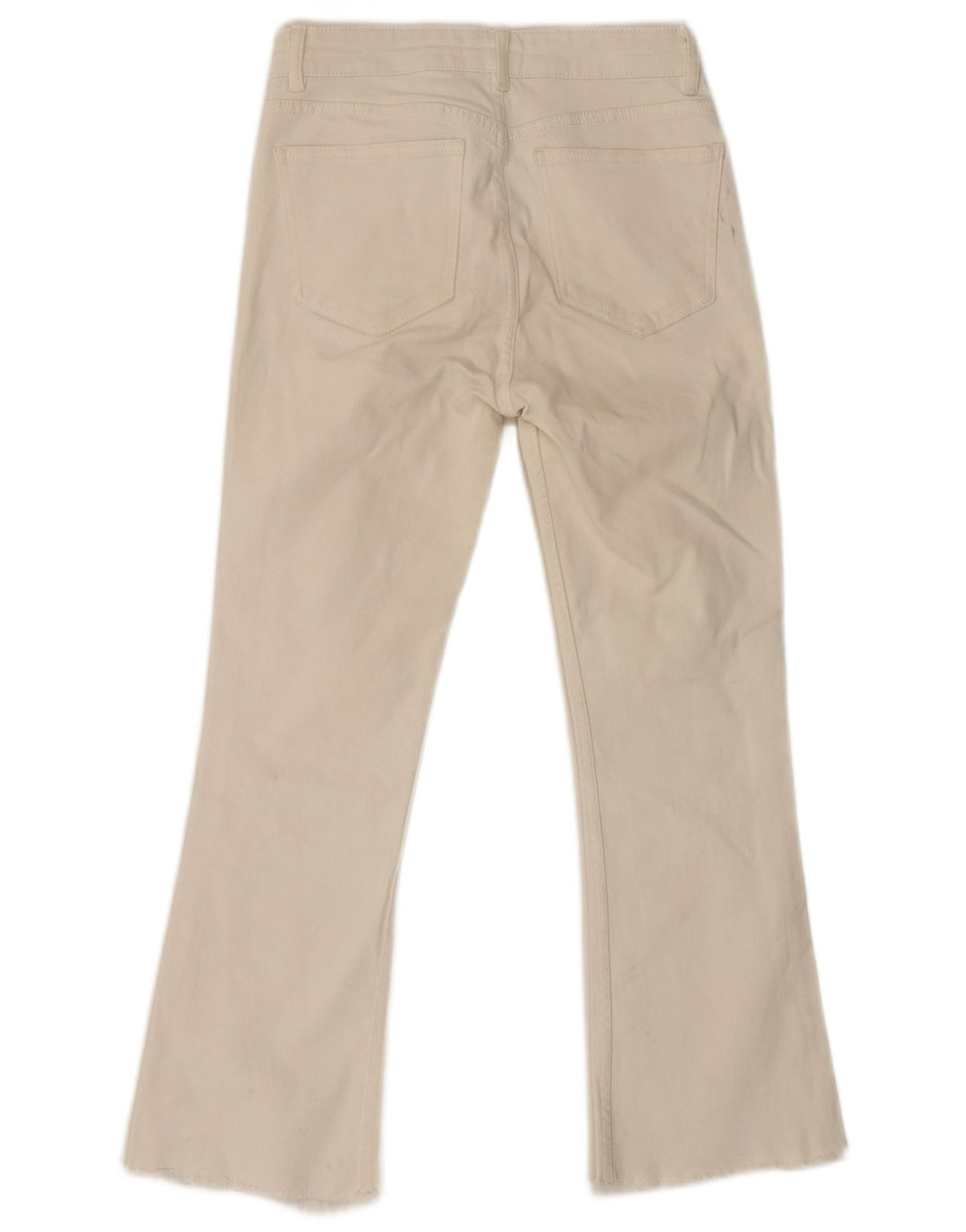 Zara Jeans Acampanados Para Mujer EU 38 Small W28 L26 Algodón Blanco