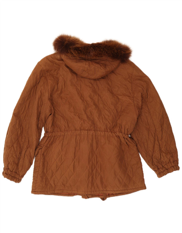 Ileana Zara Chaqueta acolchada con capucha extragrande para mujer IT 40 Small Brown