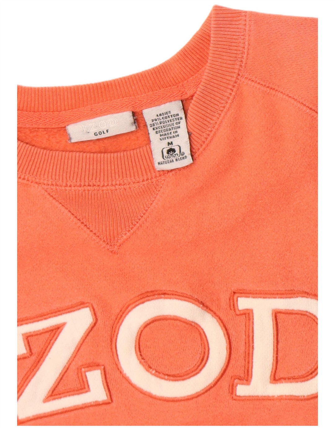 Izod Sudadera gráfica para mujer Jumper UK 44 Algodón naranja mediano