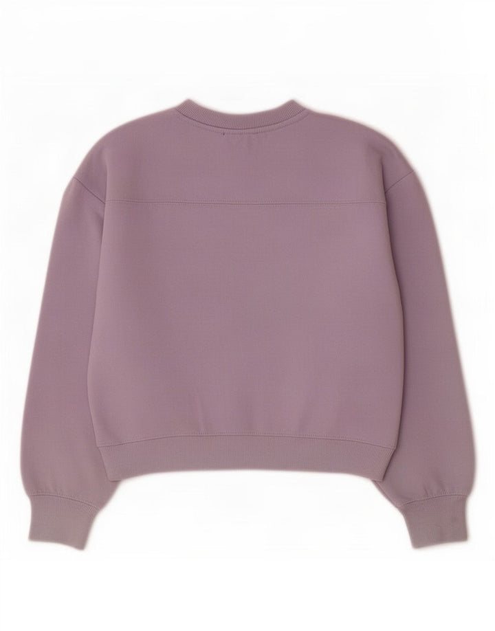 Zara Mujer Sudadera Jumper UK 10 Small Púrpura Poliéster