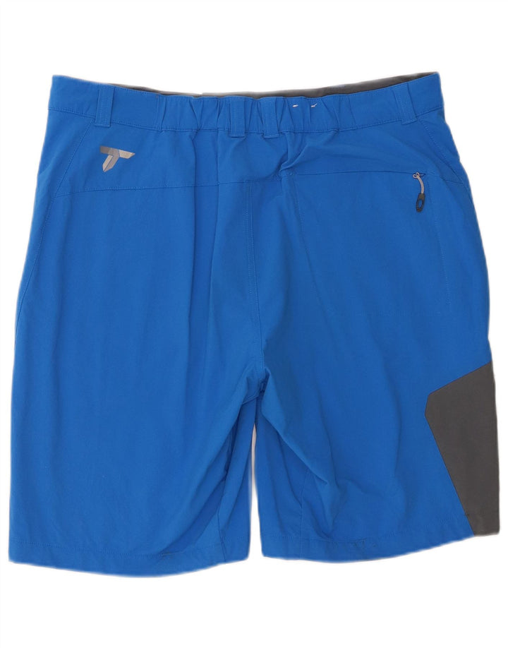 Columbia Pantalones cortos cargo Titanium para hombre W36 Nylon con bloques de color azul grande