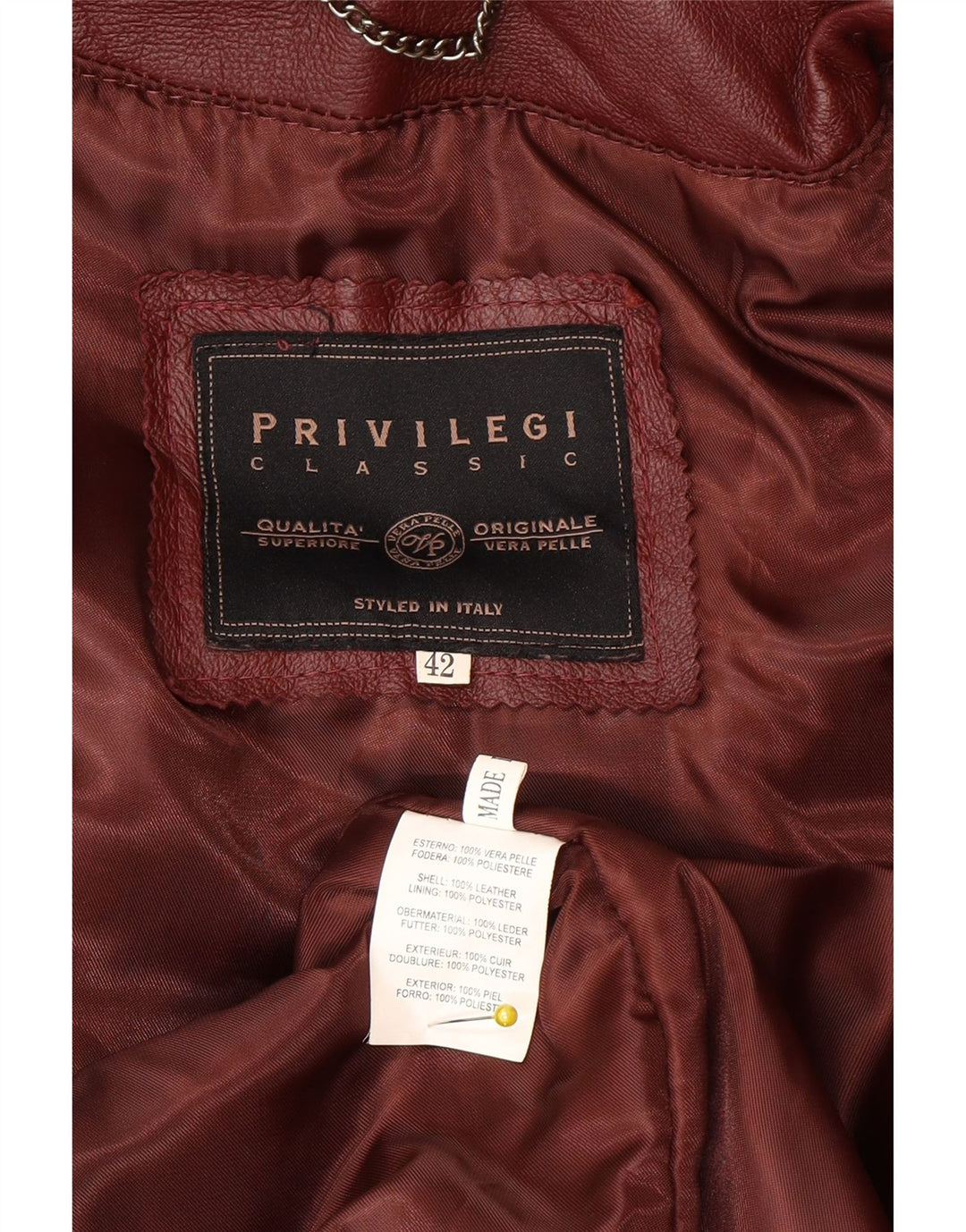 Abrigo Privilegi Mujer Oversize Con Capucha IT 42 Medium Borgoña