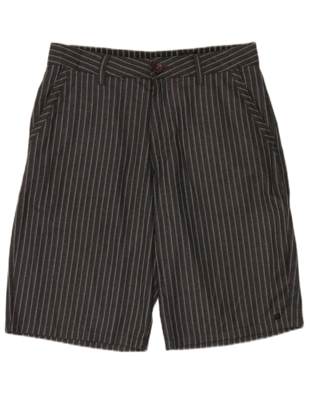 Pantalones cortos chinos Rip Curl para hombre W32 Poliéster a rayas gris medio