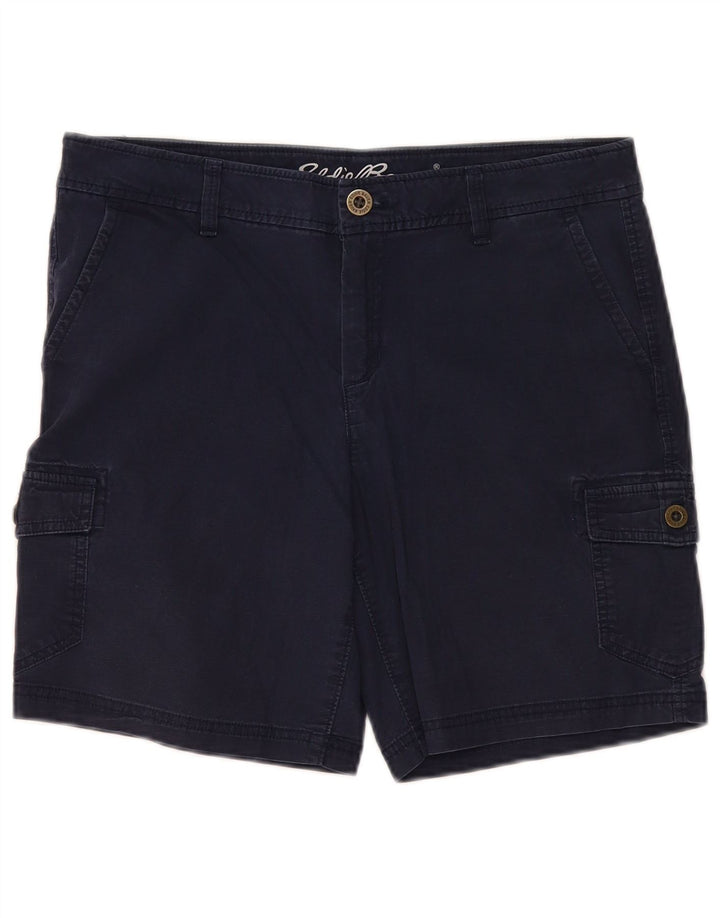 Eddie Bauer Pantalones cortos cargo para mujer US 10 Large W34 Azul marino Algodón