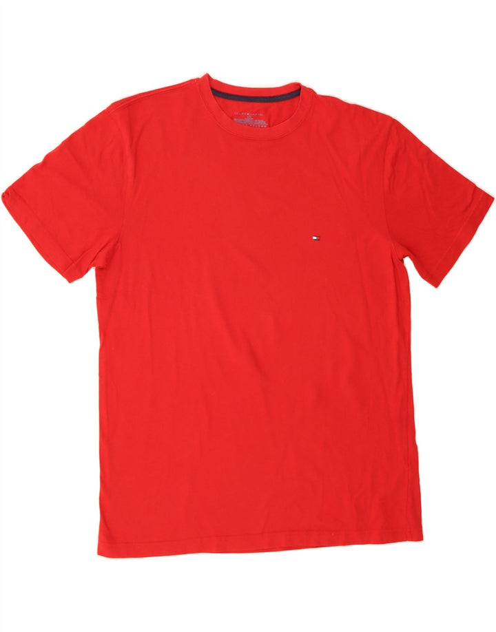TOMMY HILFIGER Mens T-Shirt Top Large Red Vintage Tommy Hilfiger and Second-Hand Tommy Hilfiger from Messina Hembry 