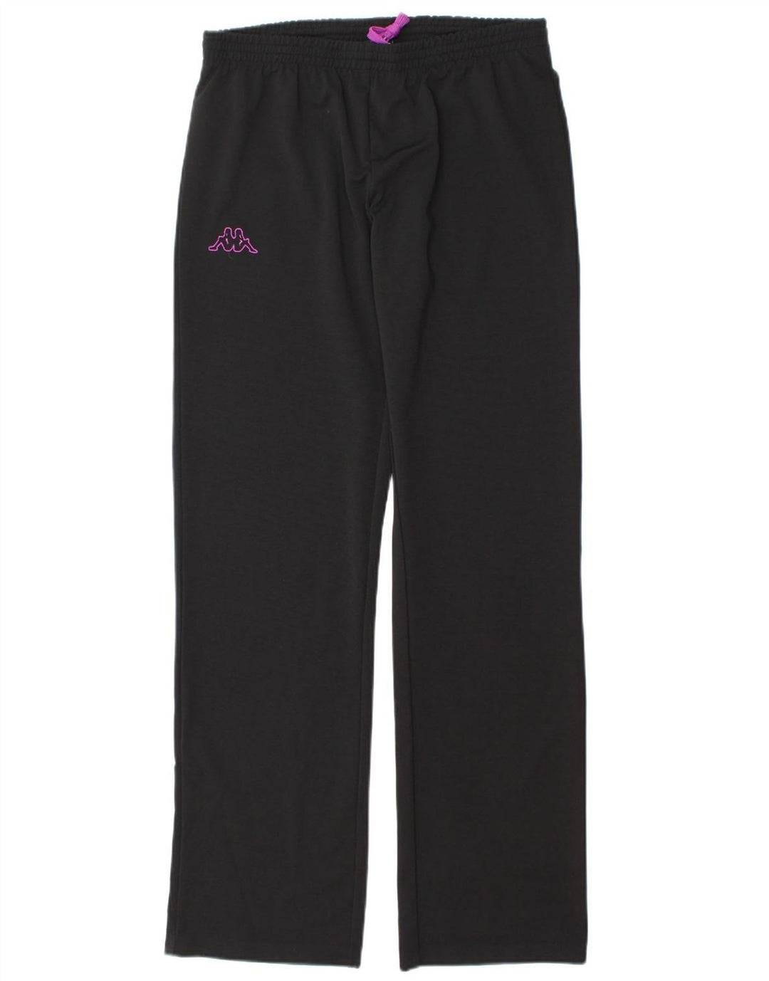 KAPPA Womens Tracksuit Trousers UK 14 Medium Black Polyester