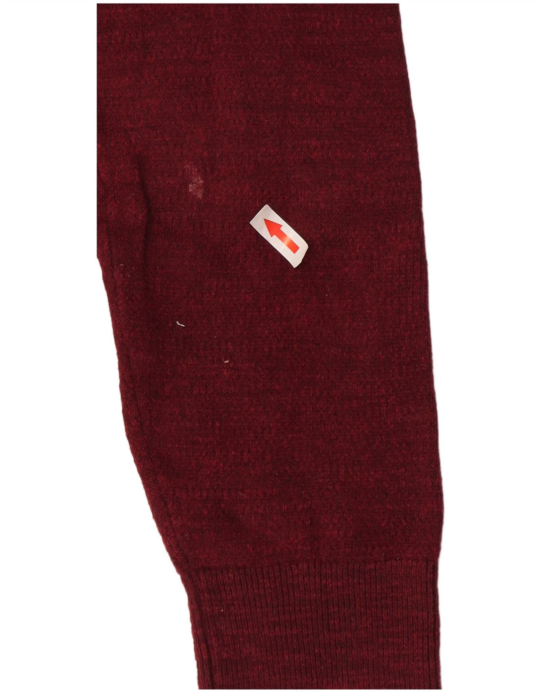 Marks & Spencer Jersey de cuello redondo para hombre de algodón burdeos medio