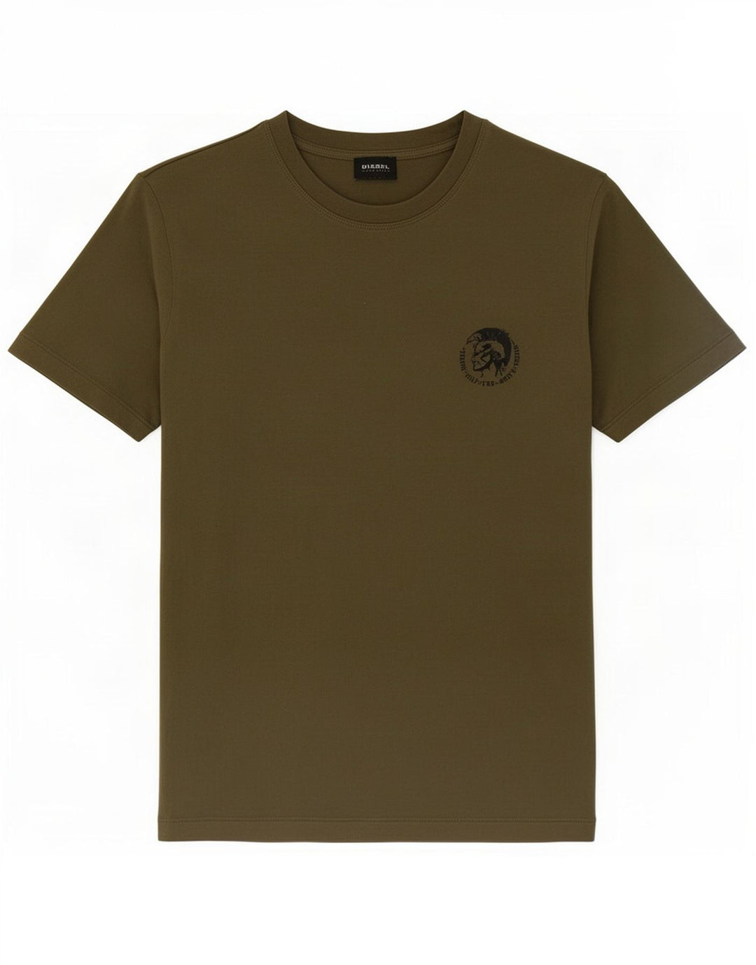 Camiseta Diesel Hombre Top Medium Khaki Algodón