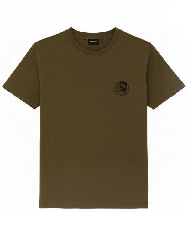 Camiseta Diesel Hombre Top Medium Khaki Algodón