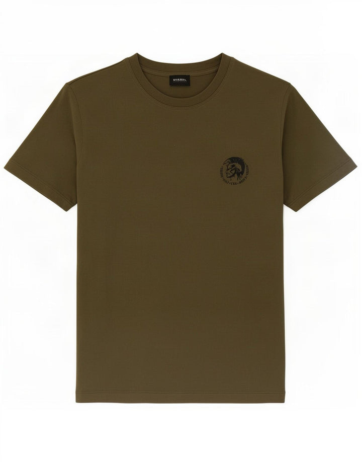 Camiseta Diesel Hombre Top Medium Khaki Algodón