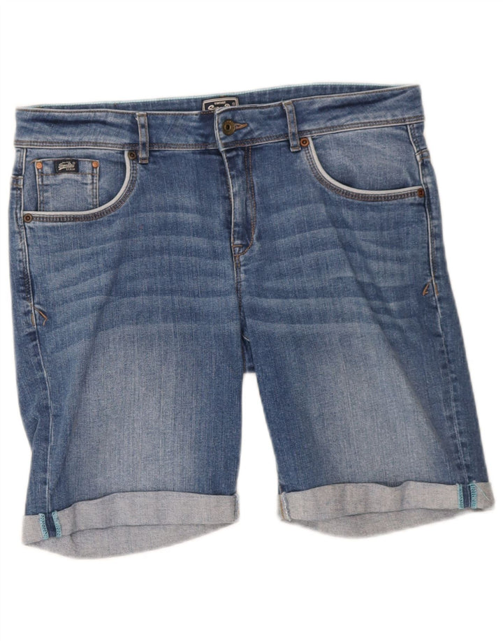 Superdry Shorts De Mezclilla Para Mujer W34 Algodón Azul Grande