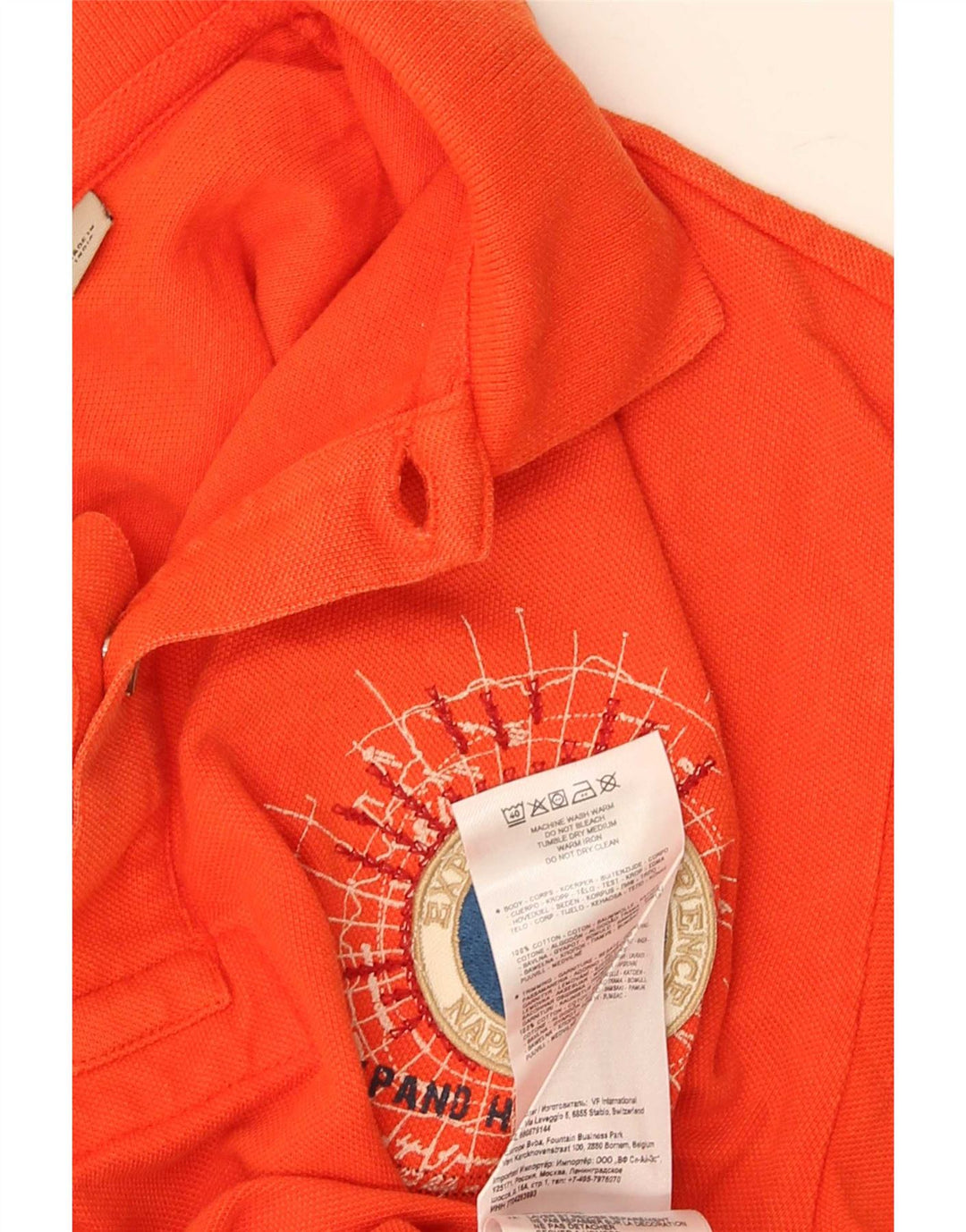 Napapijri Polo gráfico para hombre de algodón naranja medio