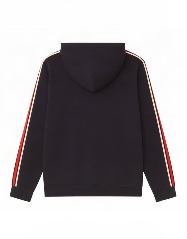 Champion Sudadera con capucha gráfica para hombre, jersey grande de algodón con bloques de color azul marino
