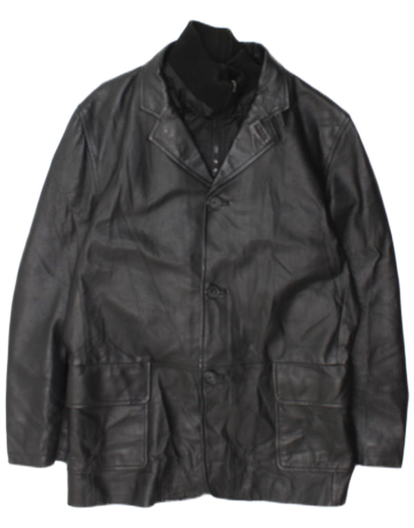 Conbipel Chaqueta De Cuero Para Hombre IT 48 Medium Cuero Negro