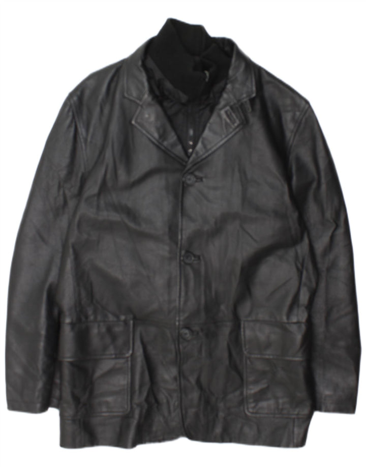 Conbipel Chaqueta De Cuero Para Hombre IT 48 Medium Cuero Negro