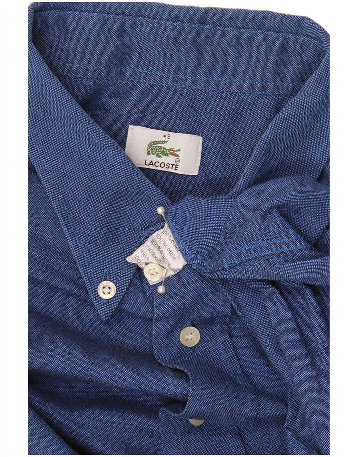 Camisa Lacoste Hombre Talla 43 XL Algodón Azul