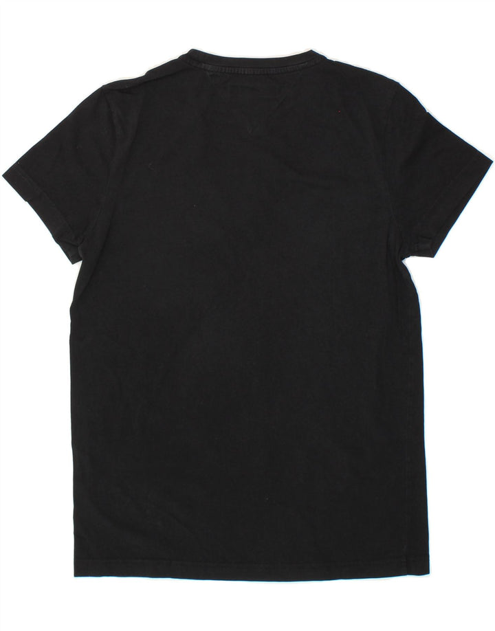 TOMMY HILFIGER Mens T-Shirt Top Small Black Vintage Tommy Hilfiger and Second-Hand Tommy Hilfiger from Messina Hembry 