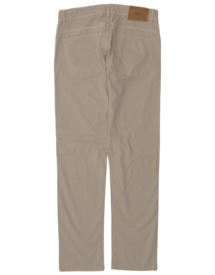SIVIGLIA Pantalón recto de pana para hombre W34 L32 Algodón gris