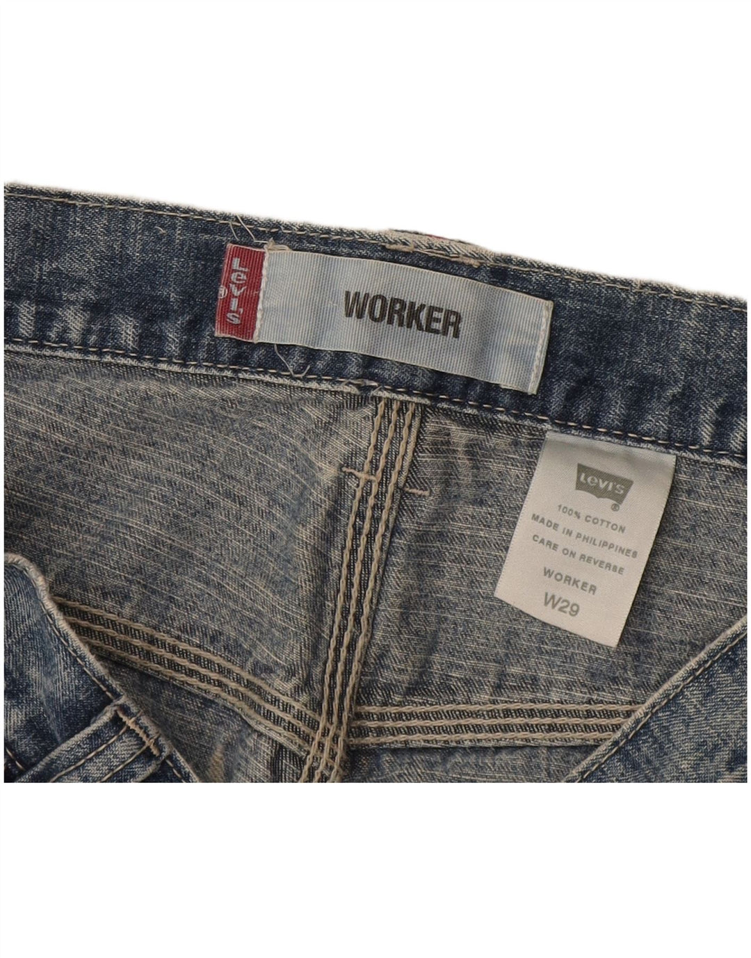 Levi's Mens Workwear Denim Shorts W29 Algodón Azul Medio