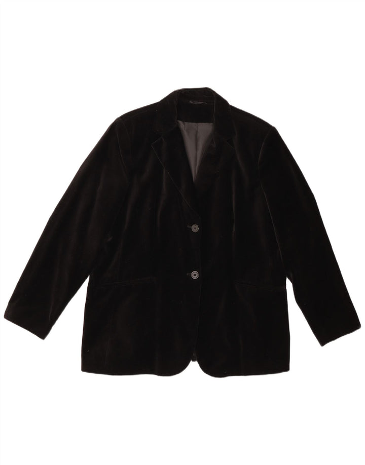 Chaqueta tipo blazer de terciopelo con 2 botones para mujer UK 22 3XL